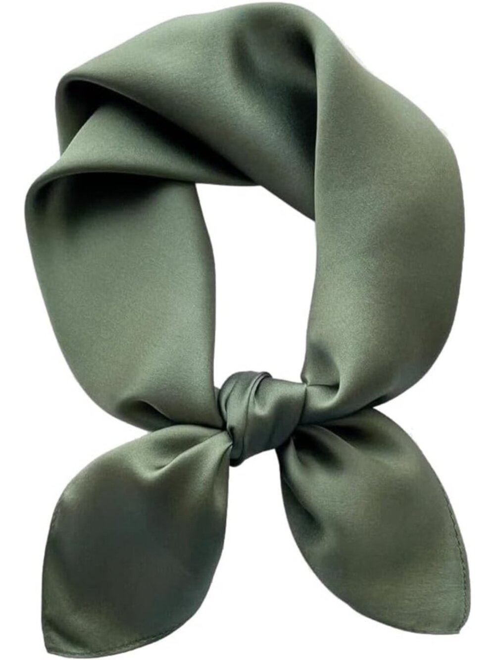 100% Mulberry Silk Square Scarf for Hair - 25.6" Neckerchief, Digital Print